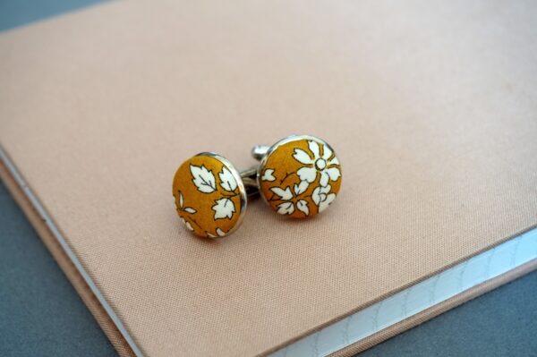Capel mustard liberty cufllink 2021 (2) (1) Floral Elegant Cufflinks, 2021