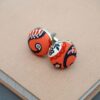 coral pink paisley cufflink 2021 (1) (1) Floral Elegant Cufflinks, 2021
