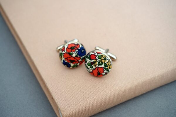 mini red liberty cufflink 2021 (1) (1) Floral Elegant Cufflinks, 2021