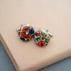 mini red liberty cufflink 2021 (1) (1) Floral Elegant Cufflinks, 2021