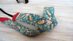 strawberry thief camera strap 2022 (2) (1) 80% Strawberry Thief Green, Liberty of London Camera Strap, 2022