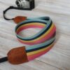 pastel rainbow stripe camera strap 2022 (3)(1) Rainbow Stripe Camera or Binoculars Strap