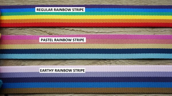 stripe webbing camera strap 2023 (16) (1) TEXT Rainbow Stripe Camera or Binoculars Strap