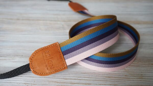 stripe webbing camera strap 2023 (8) (1) Rainbow Stripe Camera or Binoculars Strap