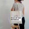 Regular tote bag with Liberty floral OM print (7)-2 TEXT OM Canvas Tote Bag