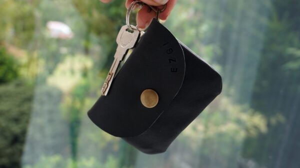 black leather coin purse keyfob 2023 (3) (1) Leather Coin Purse & Keyfob