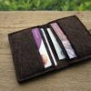 brown wool felt card wallet 2023 (2) (1) Simple Card Wallet, Minimalist Card Holder