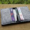 dark grey felt card wallet 2023 (11) (1) Simple Card Wallet, Minimalist Card Holder