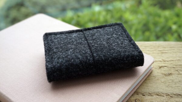 dark grey felt card wallet 2023 (8) (1) Simple Card Wallet, Minimalist Card Holder