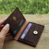 leather & wool felt card wallet 2023 (34) (1) Simple Card Wallet, Minimalist Card Holder