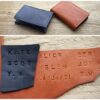 leather & wool felt card wallet 2023 personalisation Leather Coin Purse & Keyfob
