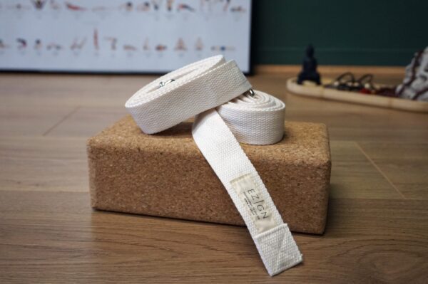 Yoga Strap, Offwhite Canvas Belt - Long