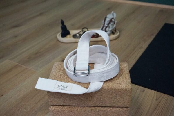 Yoga Strap, Offwhite Canvas Belt - Long