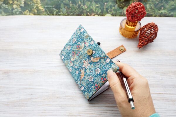 Floral Fabric Journal | A6 Liberty of London Reusable Cover, Capel Mustard or Strawberry Thief
