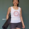 Organic Yoga Tanktop, White, Slim Fit | Ashtanga Yoga Opening Mantra