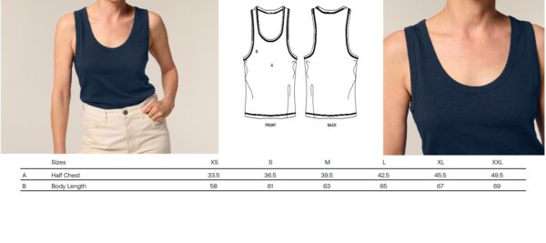 Organic Yoga Tanktop, White, Slim Fit | Ashtanga Yoga Opening Mantra