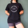black tee YSC white print (5) (1) Organic Yoga Tee | Unisex Tshirt | Yoga Shala Canterbury