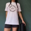 white plain top (8) YSC black print yoga shala canterbury logo tee