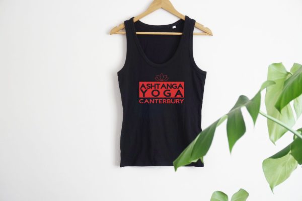 Organic Yoga Tanktop, Black, Slim Fit | Ashtanga Yoga Canterbury