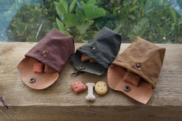 dog treat bag colours wax coated 2025 (6) Dog accessories snack pouch